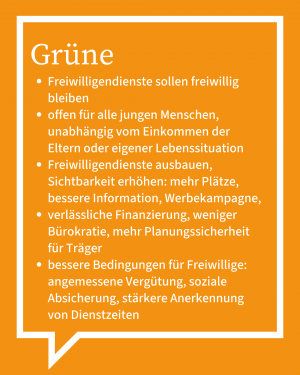 Auf dem Bild ist in Stichpunkten die Antwort der Grünen zu sehen