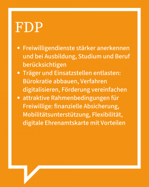 Auf dem Bild ist in Stichpunkten die Antwort der FDP zu sehen