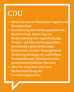 Auf dem Bild ist in Stichpunkten die Antwort der CDU zu sehen