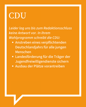 Auf dem Bild ist in Stichpunkten die Antwort der CDU zu sehen
