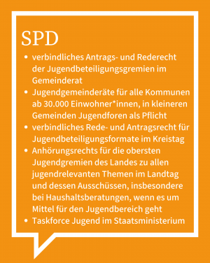 Auf dem Bild ist in Stichpunkten die Antwort der SPD zu sehen