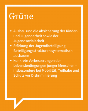 Auf dem Bild ist in Stichpunkten die Antwort der Grünen zu sehen