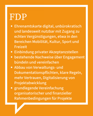 Auf dem Bild ist in Stichpunkten die Antwort der FDP zu sehen